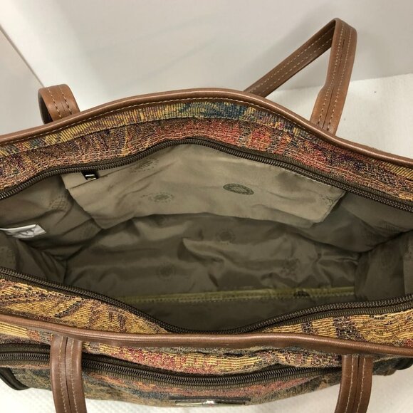 NWOT Ricardo Beverly Hills Palm Trees Large Tapestry Travel Tote Carry On Bag - Picture 8 of 13